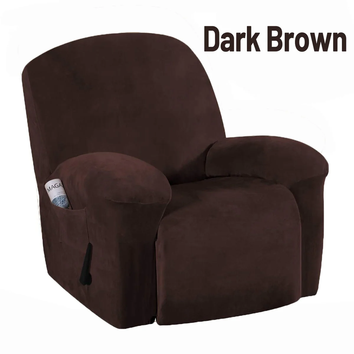 All-in-1/4pcs Split Design High Grade Velvet Recliner Chair Covers Waterproof Couch Covers Armchair Slipcover Washable Furniture Protectors - Image 6