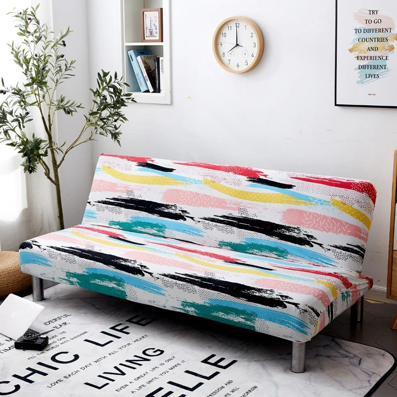 Armless Covers Sofa Bed Cover All-inclusive Folding Elastic Couch Cover Loveseat Stretch Furniture Covers Protector Removable - Image 13