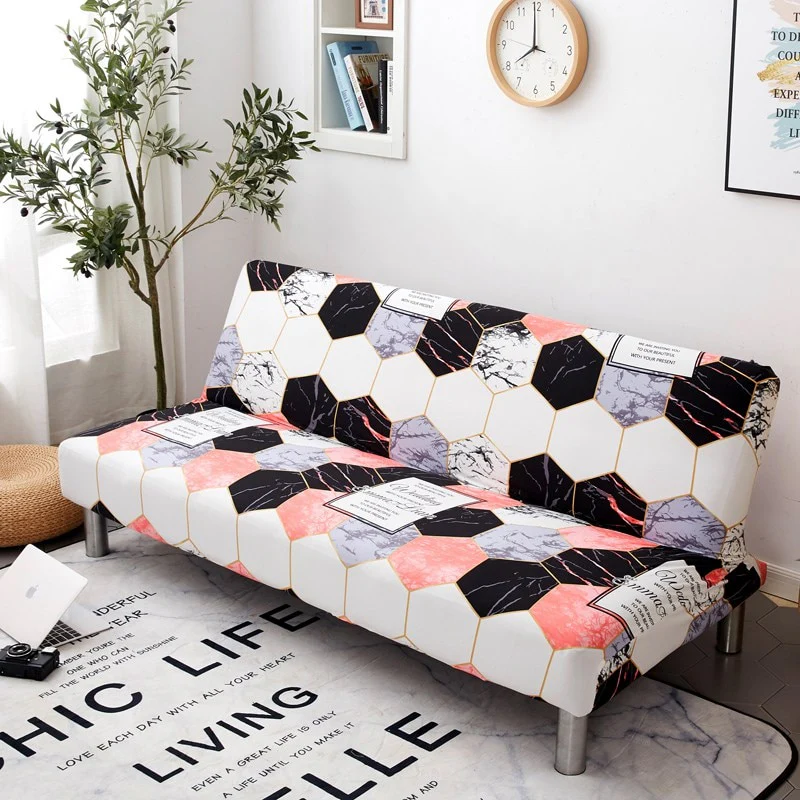 Armless Covers Sofa Bed Cover All-inclusive Folding Elastic Couch Cover Loveseat Stretch Furniture Covers Protector Removable - Image 14