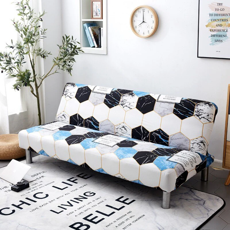Armless Covers Sofa Bed Cover All-inclusive Folding Elastic Couch Cover Loveseat Stretch Furniture Covers Protector Removable - Image 15