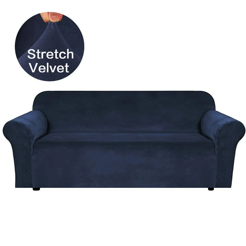 High Grade Velvet Stretch Sofa Cover Couch Slipcover Furniture Protector Case Sofa Cover Elastic 1/2/3/4 Seater Couch Cover Settee Seat Slipcovers - Image 13