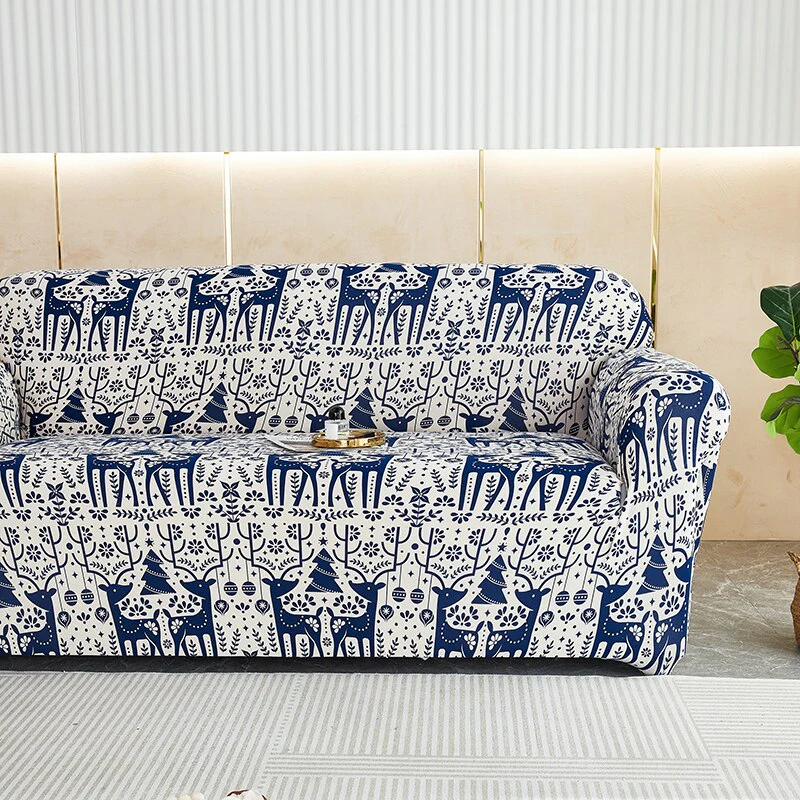 Christmas Sofa Cover for Living Room Elastic Chair Couch Cover Furniture Protector L shape Corner Sofa Need Order 2pieces Cover - Image 13