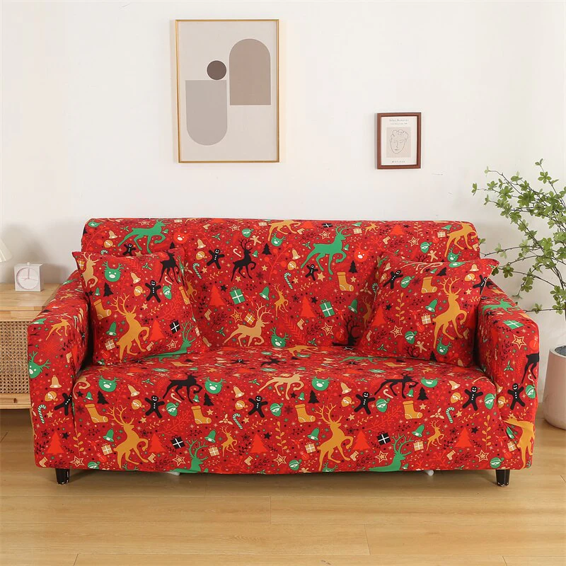 Christmas Sofa Cover for Living Room Elastic Chair Couch Cover Furniture Protector L shape Corner Sofa Need Order 2pieces Cover - Image 24
