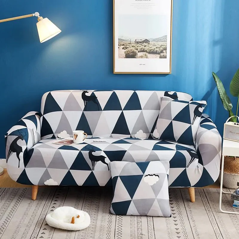 Cross Pattern Elastic Sofa Cover Stretch All-inclusive Sofa Covers Couch Cover Armseat Covers Loveseat 1/2/3/4 seater Cover Sofa Slipcovers - Image 31