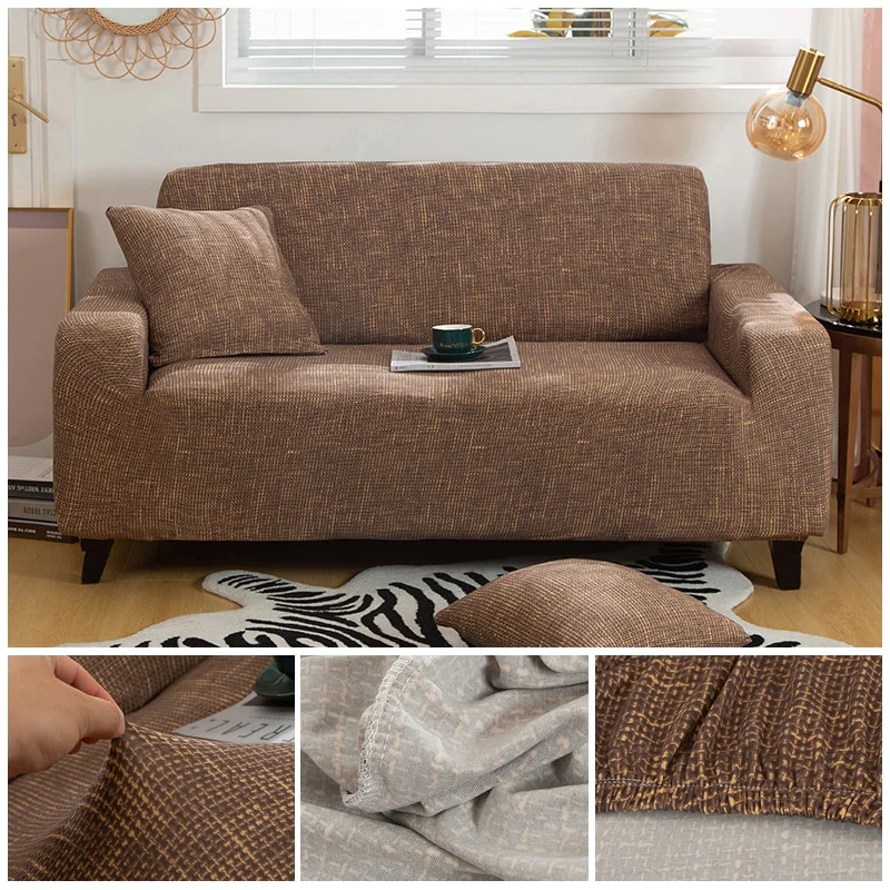Cross Pattern Elastic Sofa Cover Stretch All-inclusive Sofa Covers for Living Room Couch Cover Loveseat Sofa Slipcovers - Image 12