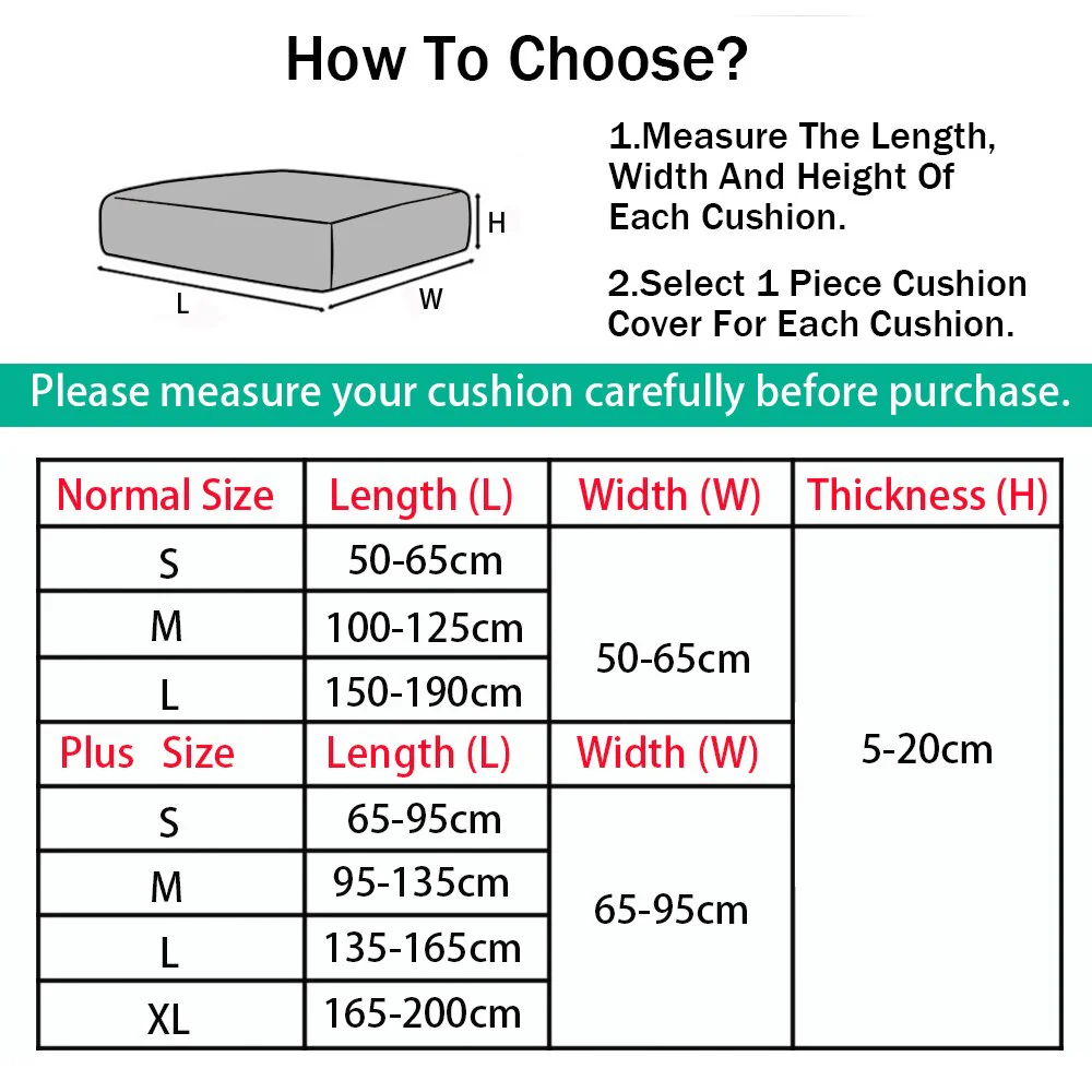 Cushion Cover Waterproof Sofa Covers Elastic Stretch Sofa Seat Slipcover Couch Covers for Sofa Cushion Cover Livingroom Furniture Protector - Image 3
