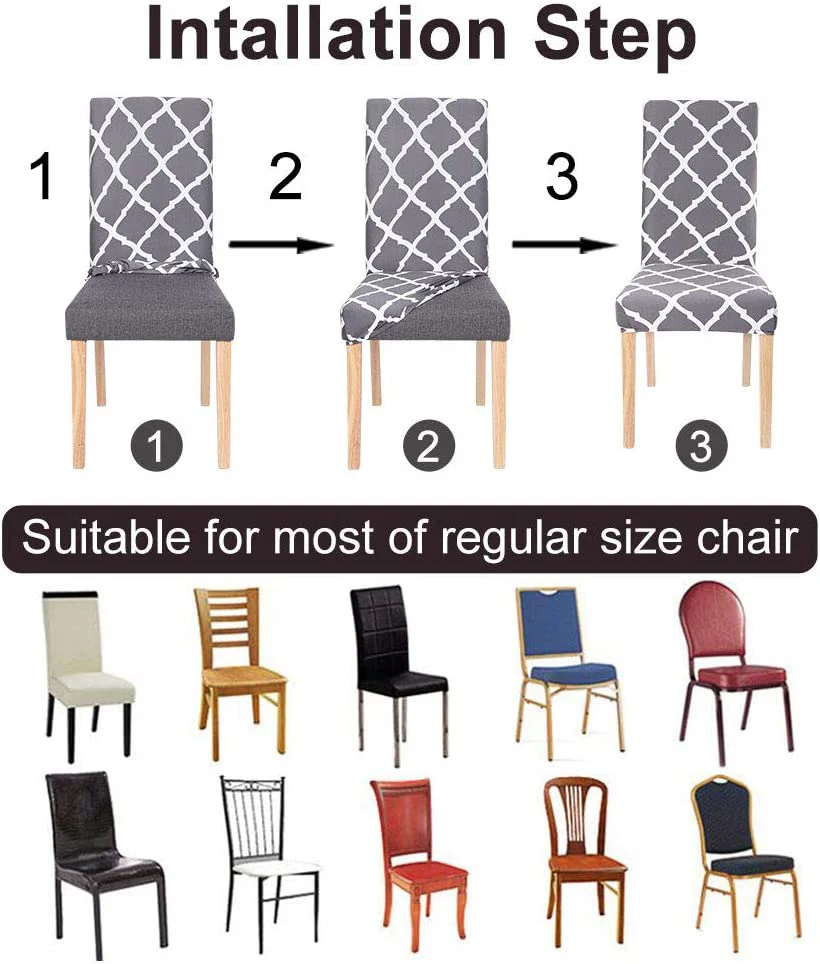 Dining Chair Cover Cheap Anti-dirty Slipcover Elastic Seat Chair Cover for Living Room Kitchen Wedding Banquet Party Removable - Image 3