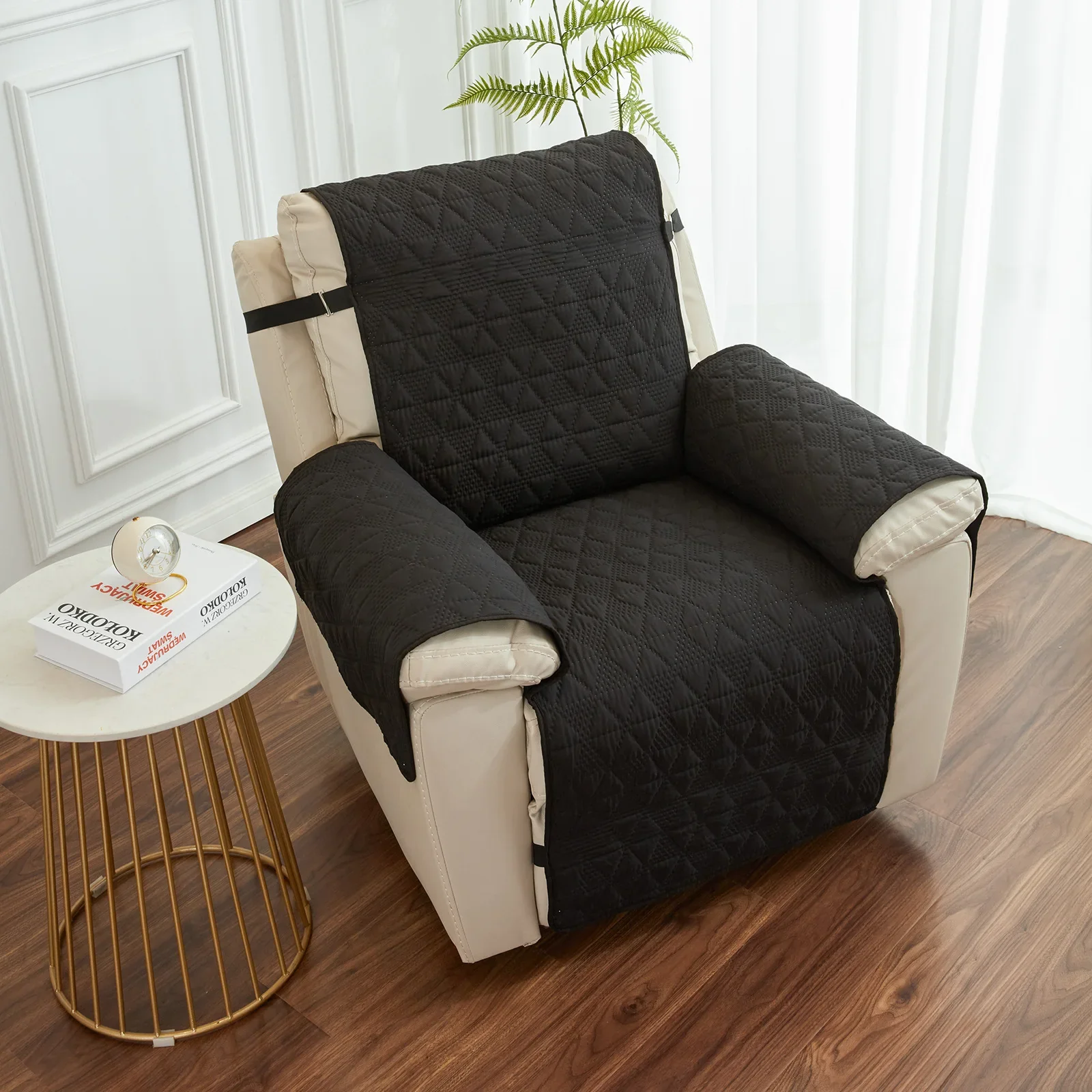 Double-side Waterproof Sofa Covers Dogs Pets Kids Recliner Anti-Slip Couch Recliner Chair Cover Removable Armchair Slipcover - Image 10