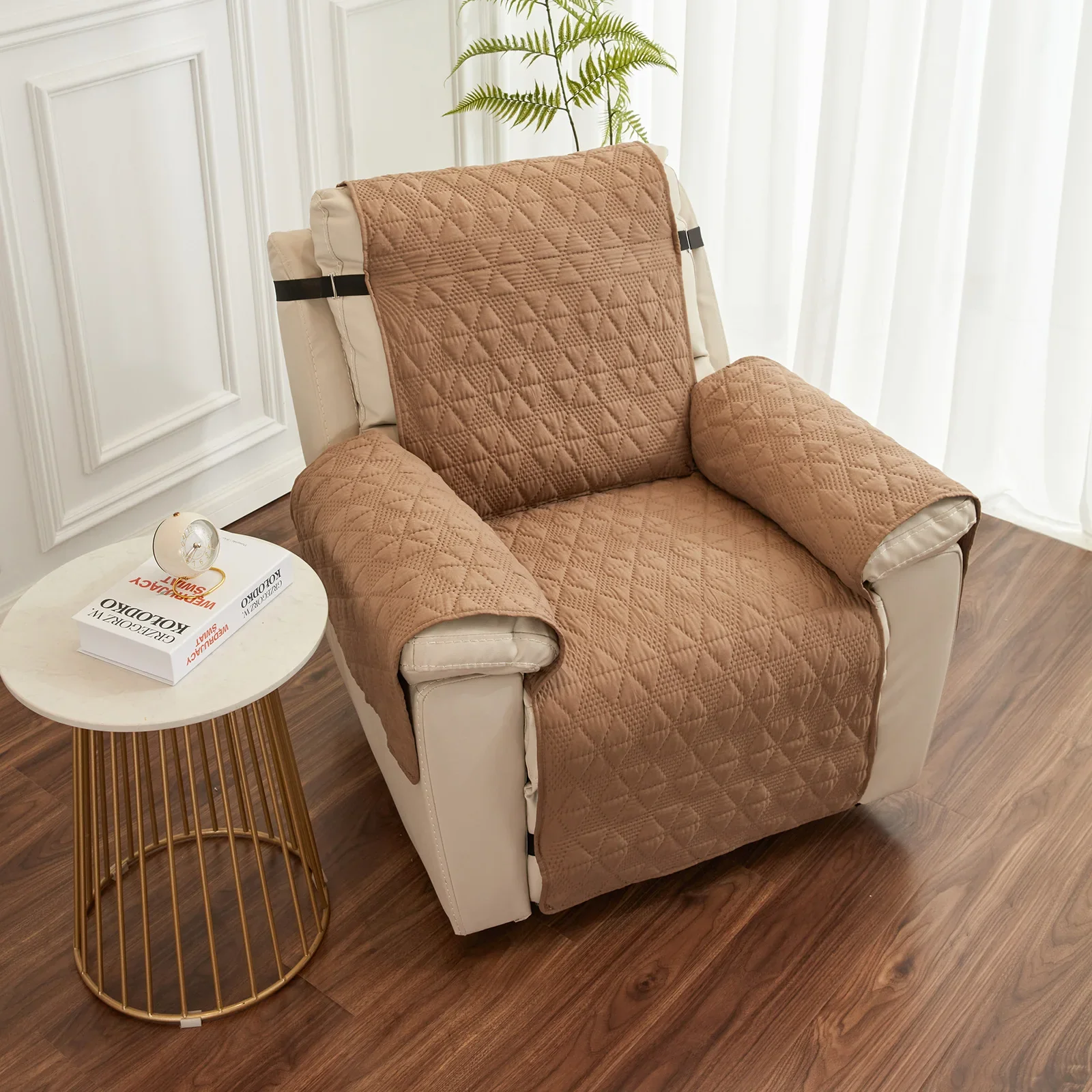 Double-side Waterproof Sofa Covers Dogs Pets Kids Recliner Anti-Slip Couch Recliner Chair Cover Removable Armchair Slipcover - Image 11