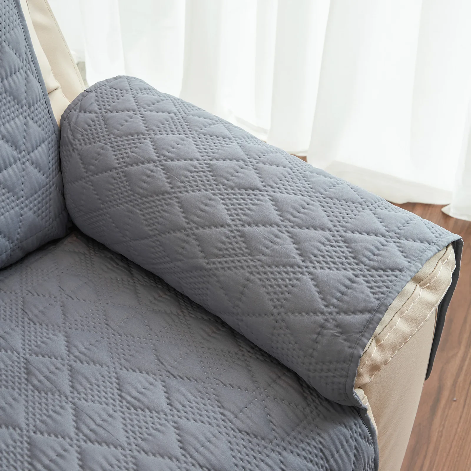 Double-side Waterproof Sofa Covers Dogs Pets Kids Recliner Anti-Slip Couch Recliner Chair Cover Removable Armchair Slipcover - Image 3