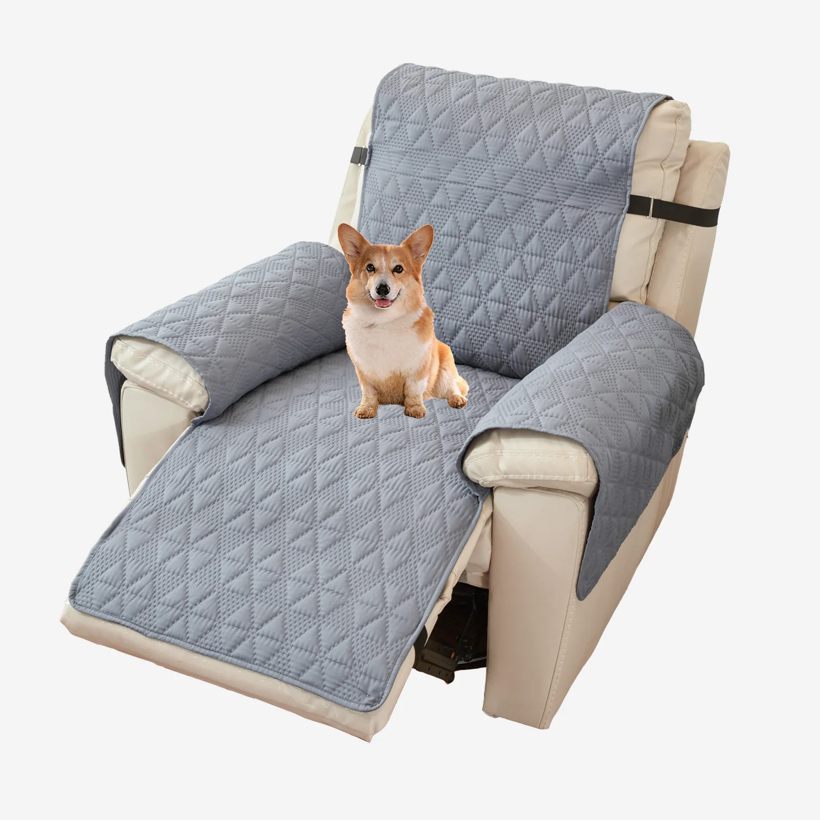 Double-side Waterproof Sofa Covers Dogs Pets Kids Recliner Anti-Slip Couch Recliner Chair Cover Removable Armchair Slipcover - Image 4