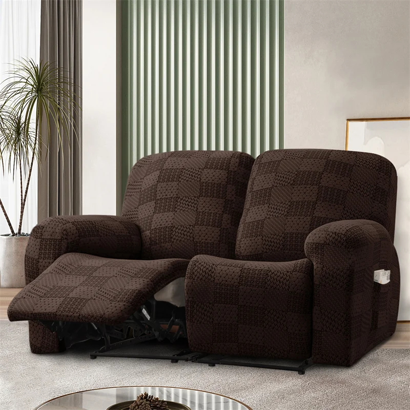 Elastic 2 Seater Recliner Sofa Coves Jacquard Stretch Spandex Lazy Boy Armchair Cover Recliner Furniture Protector Cases - Image 12