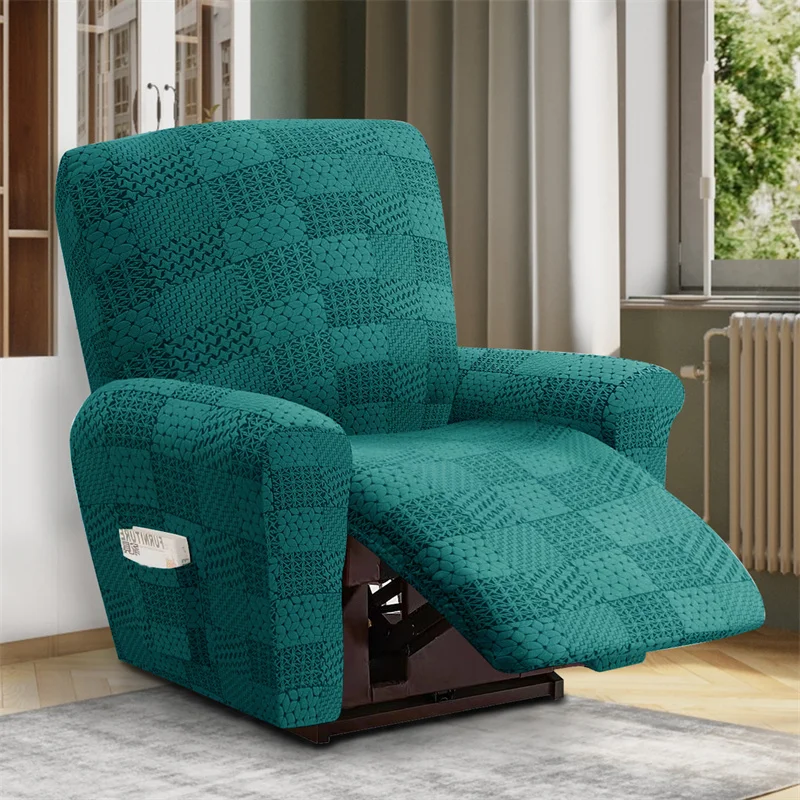 Elastic 2 Seater Recliner Sofa Coves Jacquard Stretch Spandex Lazy Boy Armchair Cover Recliner Furniture Protector Cases - Image 13