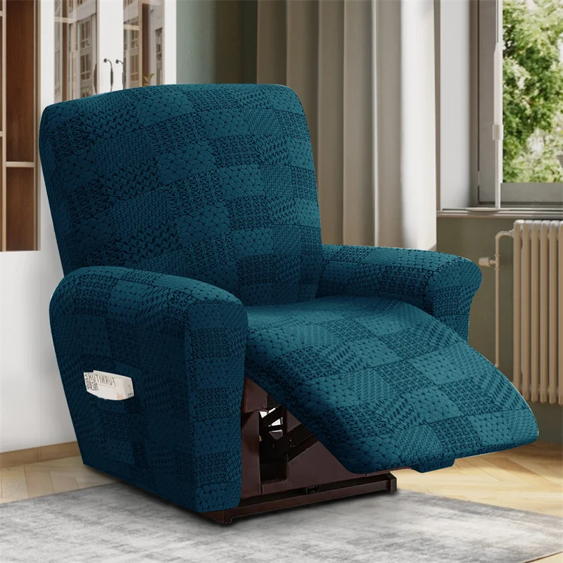 Elastic 2 Seater Recliner Sofa Coves Jacquard Stretch Spandex Lazy Boy Armchair Cover Recliner Furniture Protector Cases - Image 14