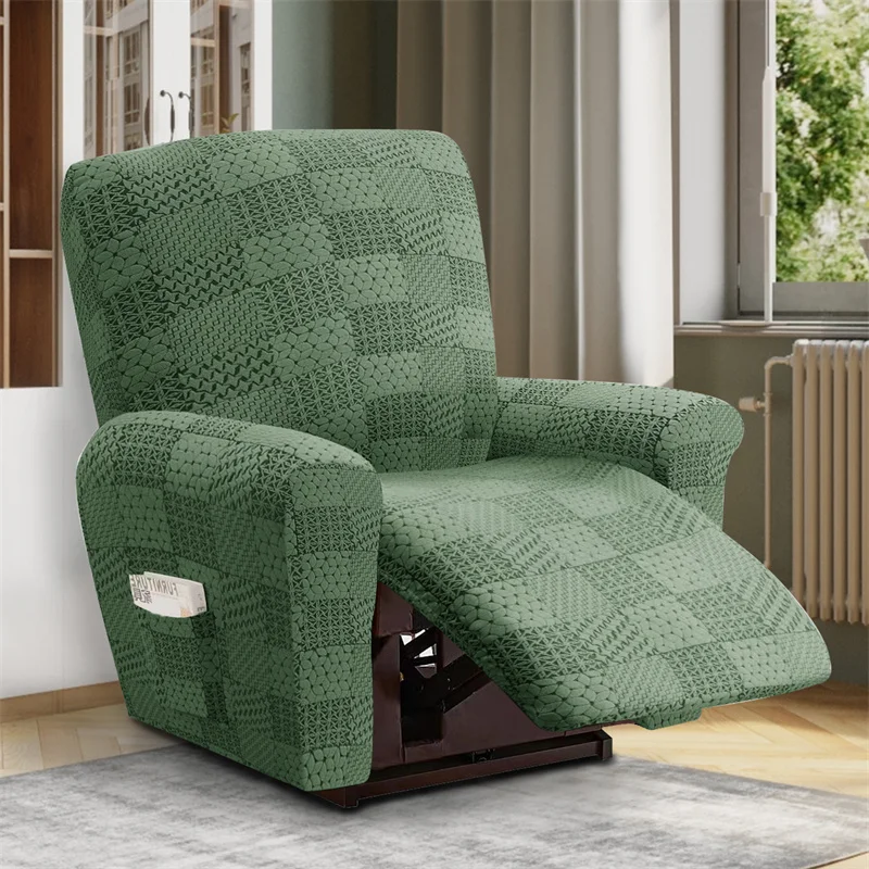 Elastic 2 Seater Recliner Sofa Coves Jacquard Stretch Spandex Lazy Boy Armchair Cover Recliner Furniture Protector Cases - Image 16