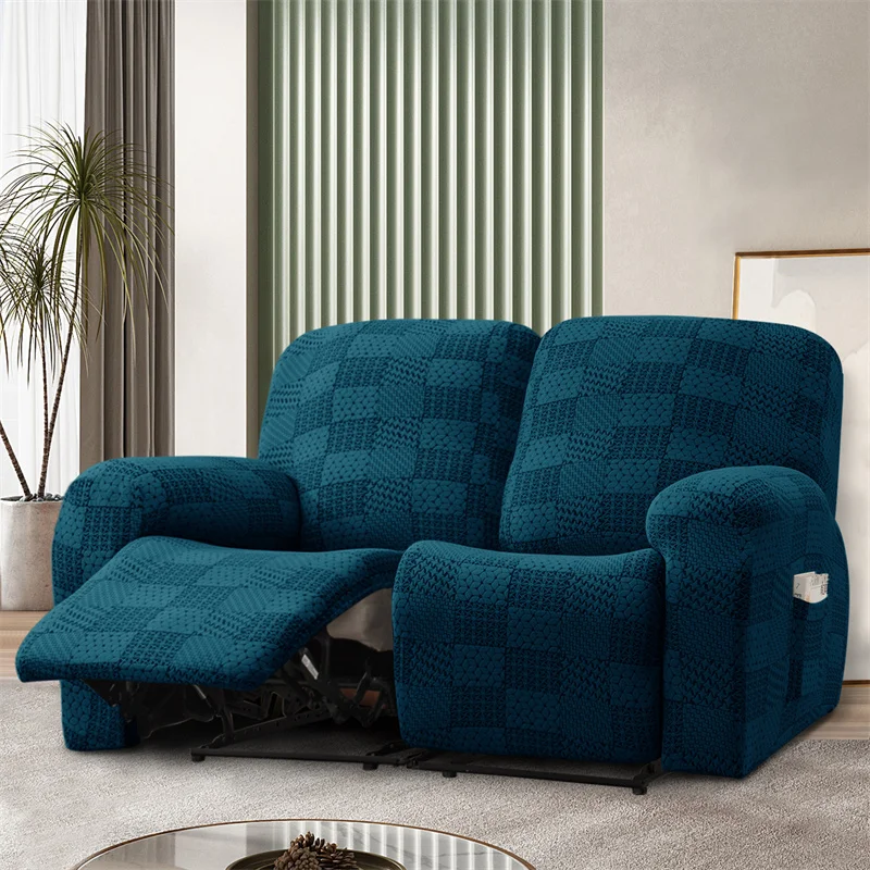 Elastic 2 Seater Recliner Sofa Coves Jacquard Stretch Spandex Lazy Boy Armchair Cover Recliner Furniture Protector Cases - Image 8