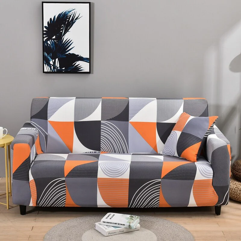 Elastic Dark Purple Sofa Covers Stretch Slipcover Sectional Couch Cover 1/2/3/4-seater Sofa Covers Stretch Dark Purple Sofa Cover - Image 16