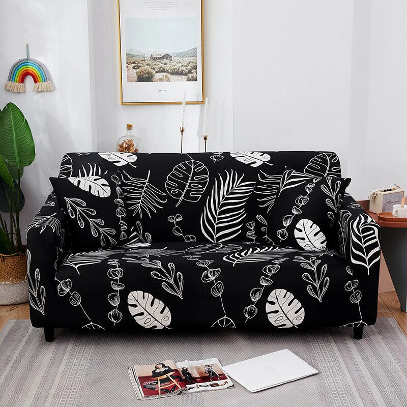 Elastic Dark Purple Sofa Covers Stretch Slipcover Sectional Couch Cover 1/2/3/4-seater Sofa Covers Stretch Dark Purple Sofa Cover - Image 24