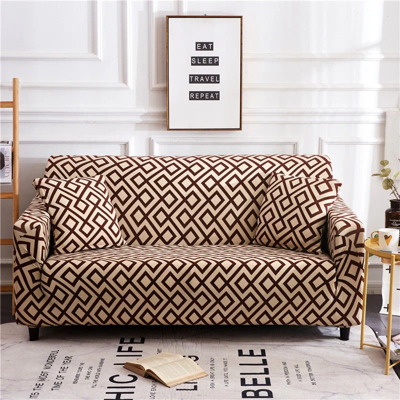 Elastic Dark Purple Sofa Covers Stretch Slipcover Sectional Couch Cover 1/2/3/4-seater Sofa Covers Stretch Dark Purple Sofa Cover - Image 25