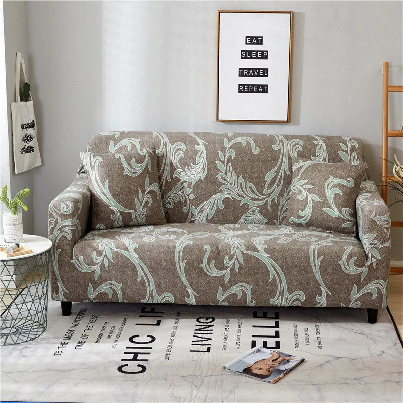 Elastic Dark Purple Sofa Covers Stretch Slipcover Sectional Couch Cover 1/2/3/4-seater Sofa Covers Stretch Dark Purple Sofa Cover - Image 29