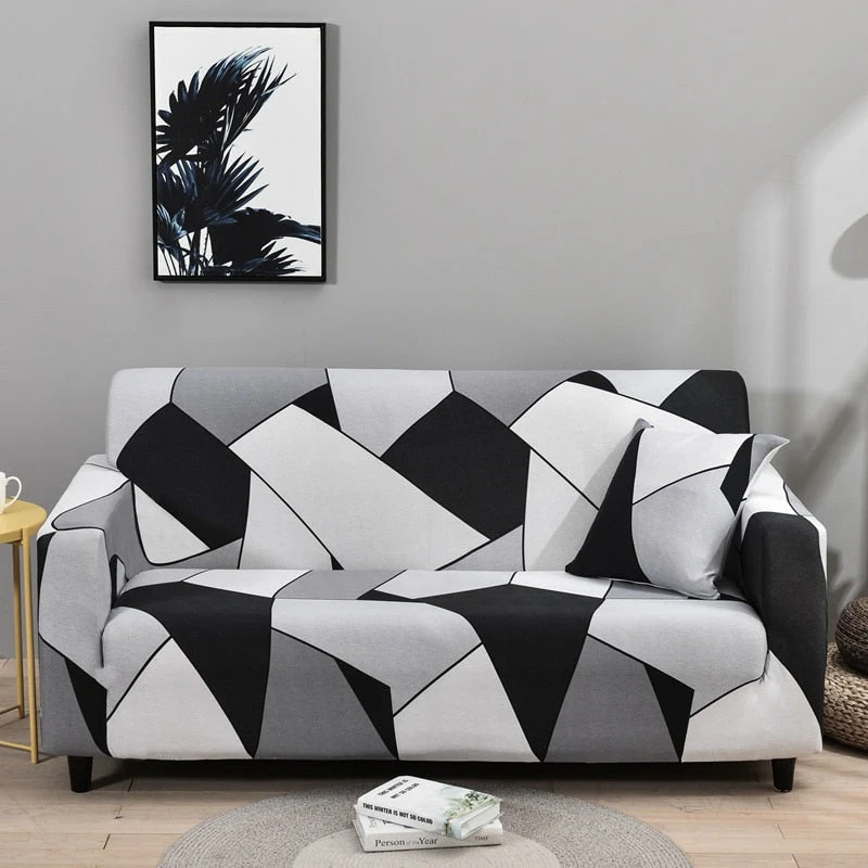 Elastic Dark Purple Sofa Covers Stretch Slipcover Sectional Couch Cover 1/2/3/4-seater Sofa Covers Stretch Dark Purple Sofa Cover - Image 7
