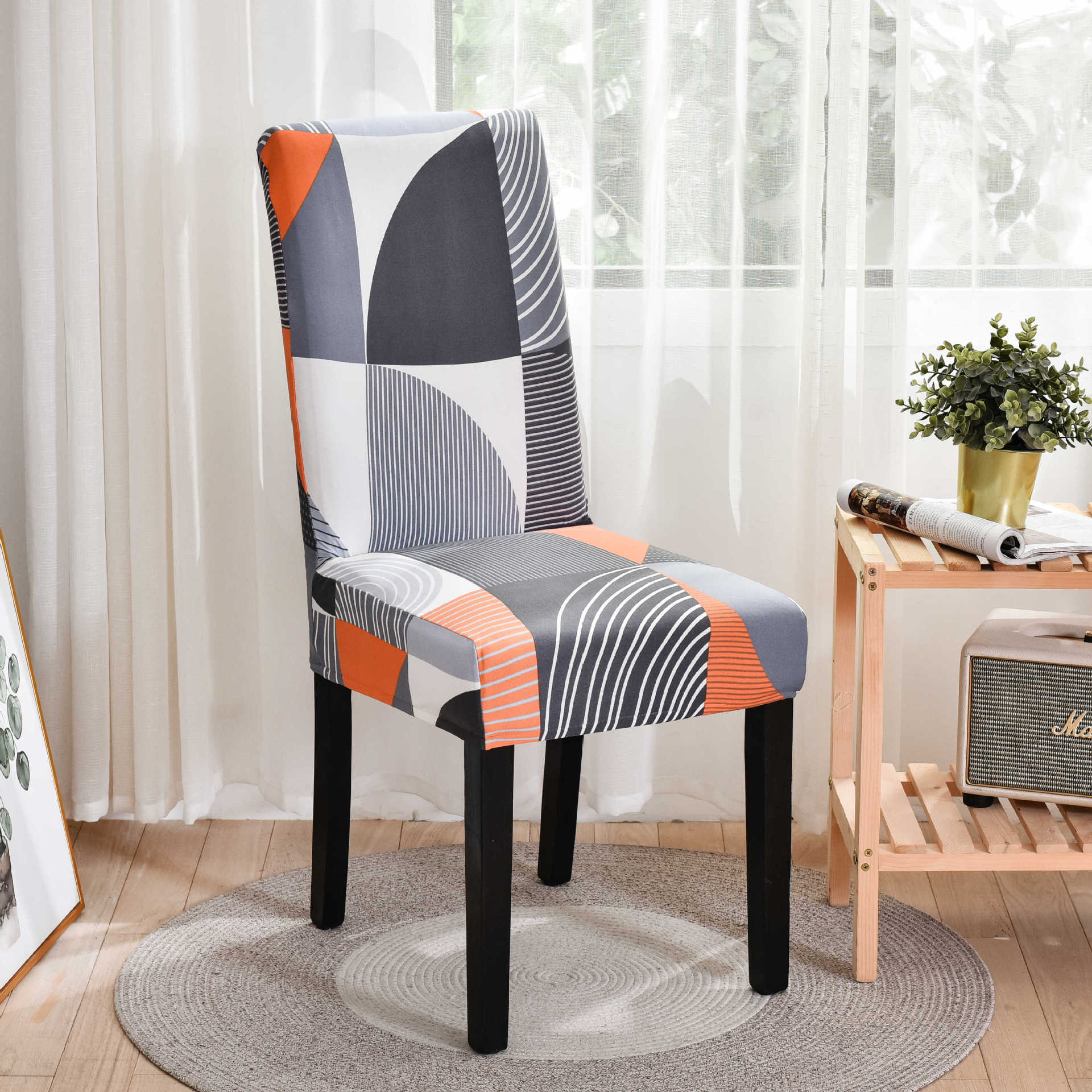 Elastic Dining Chair Covers Home Wedding Chair Cushion Removable Slipcovers Protector Anti-Dust Furniture Decor For Banquet Party - Image 33