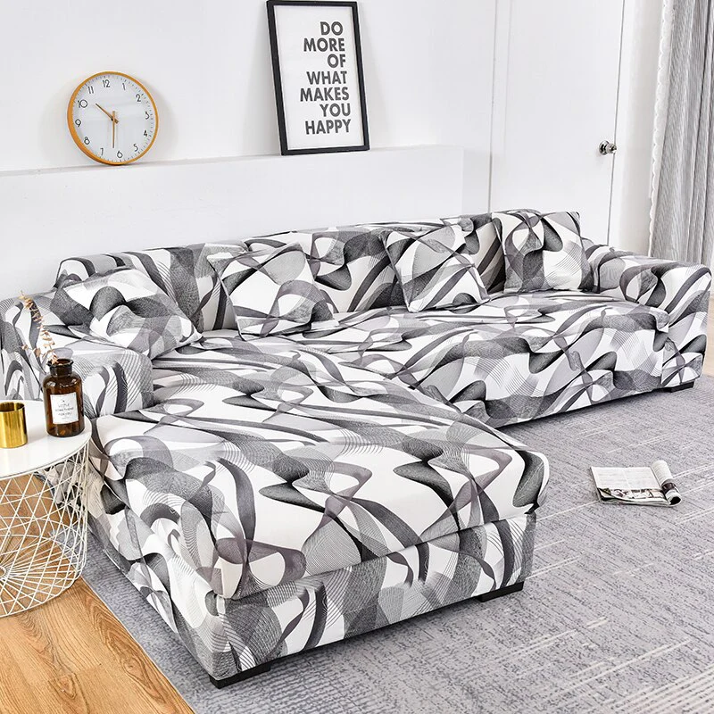 Elastic Sofa Cover L Shape Need Buy 2 Pieces Corner Sofa Covers for Living Room Tight Wrap Slipcovers Couch Cover Elastic Stretch Couch Cover - Image 18