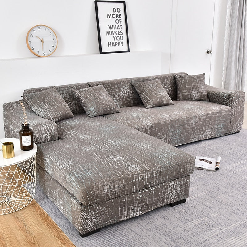 Elastic Sofa Cover L Shape Need Buy 2 Pieces Corner Sofa Covers for Living Room Tight Wrap Slipcovers Couch Cover Elastic Stretch Couch Cover - Image 21