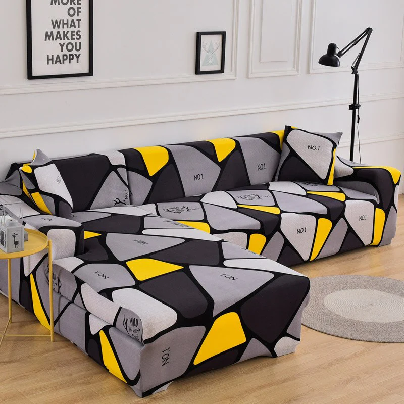 Elastic Sofa Cover L Shape Need Buy 2 Pieces Corner Sofa Covers for Living Room Tight Wrap Slipcovers Couch Cover Elastic Stretch Couch Cover - Image 22
