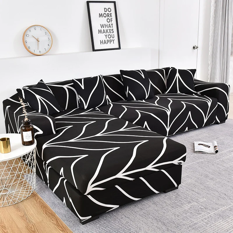 Elastic Sofa Cover L Shape Need Buy 2 Pieces Corner Sofa Covers for Living Room Tight Wrap Slipcovers Couch Cover Elastic Stretch Couch Cover - Image 6