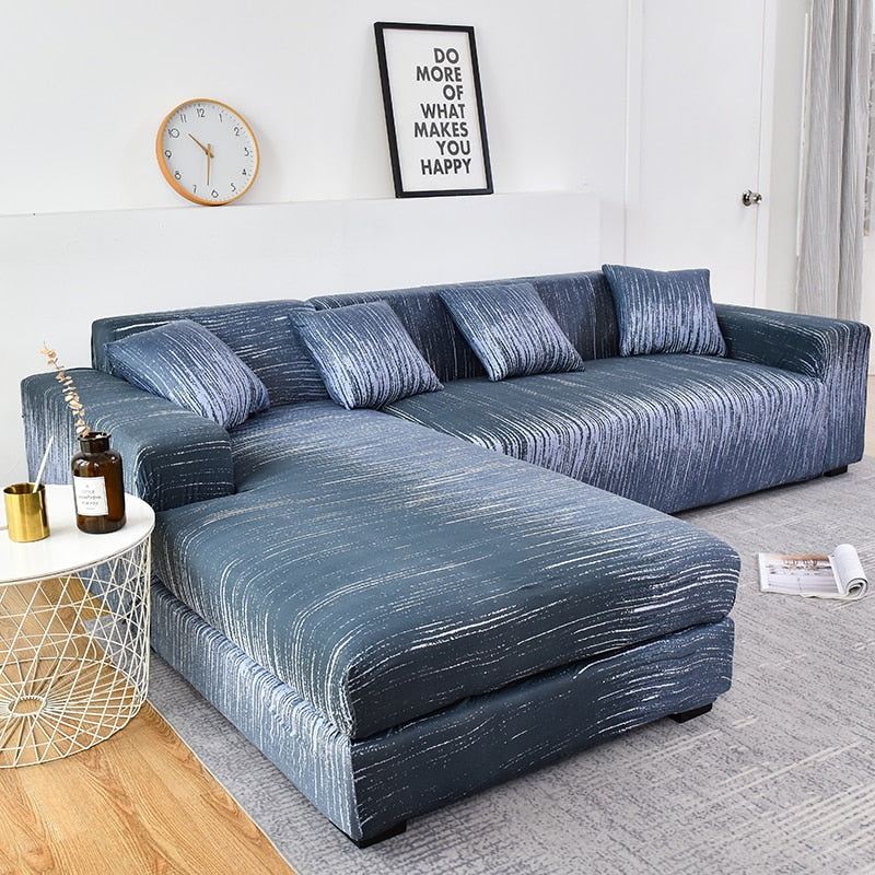 Elastic Sofa Cover Prints Sofa Cover Geometric Couch Cover Elastic Cover Pets Printed Flower Slipcovers Corner L Shaped Chaise Longue Sofa Slipcover - Image 25