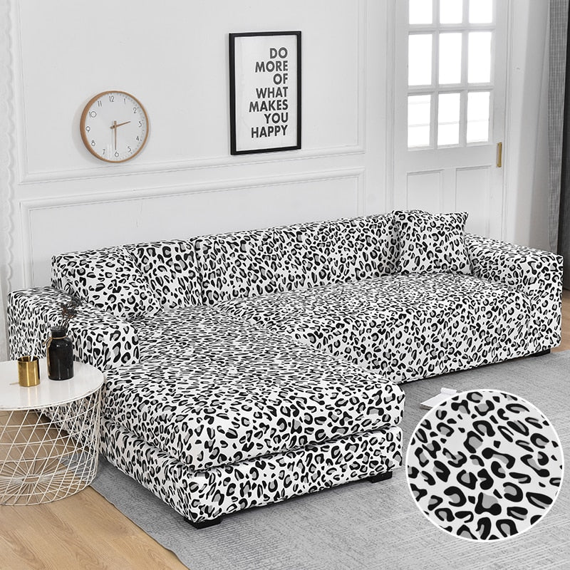 Elastic Sofa Cover Prints Sofa Cover Geometric Couch Cover Elastic Cover Pets Printed Flower Slipcovers Corner L Shaped Chaise Longue Sofa Slipcover - Image 9