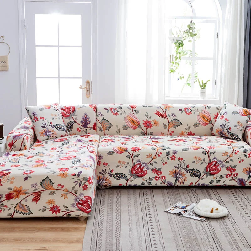 Elastic Sofa Cover Stretch Plaid Sofa Covers Fully-wrap Couch Chair Cover Anti-dust Furniture Protector L Shape Couch Cover Elastic Slipcovers - Image 5