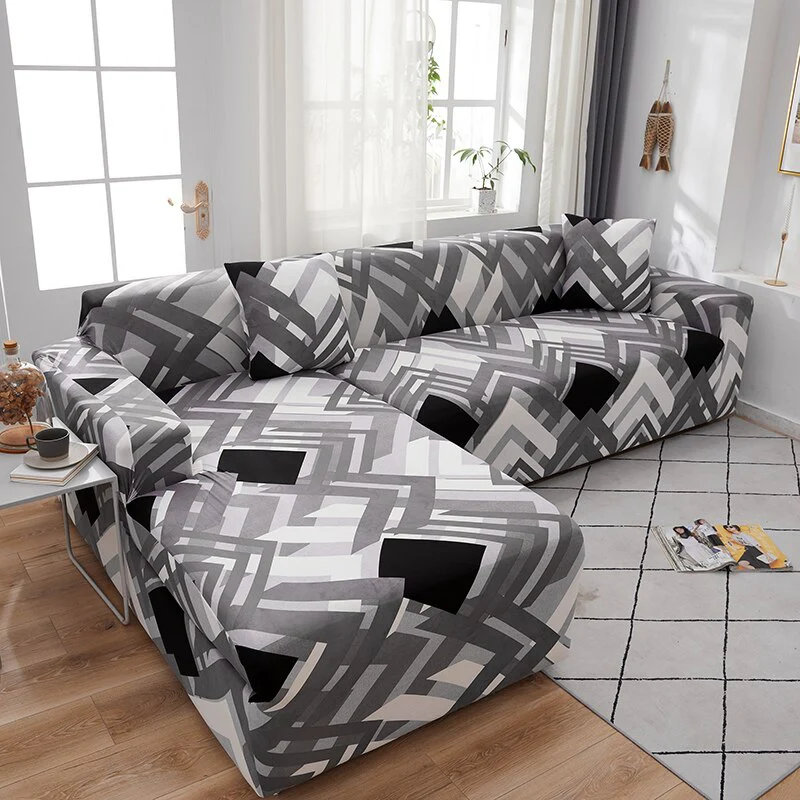Elastic Sofa Cover Stretch Sectional Corner Couch Cover Universal Cover 1/2/3/4 Slipcover,L Shaped 1/2/3/4 Seats Covers L Shape Sofa Cover - Image 16