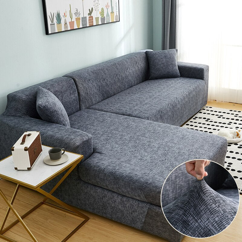 Elastic Sofa Cover Stretch Sectional Corner Couch Cover Universal Cover 1/2/3/4 Slipcover,L Shaped 1/2/3/4 Seats Covers L Shape Sofa Cover - Image 17
