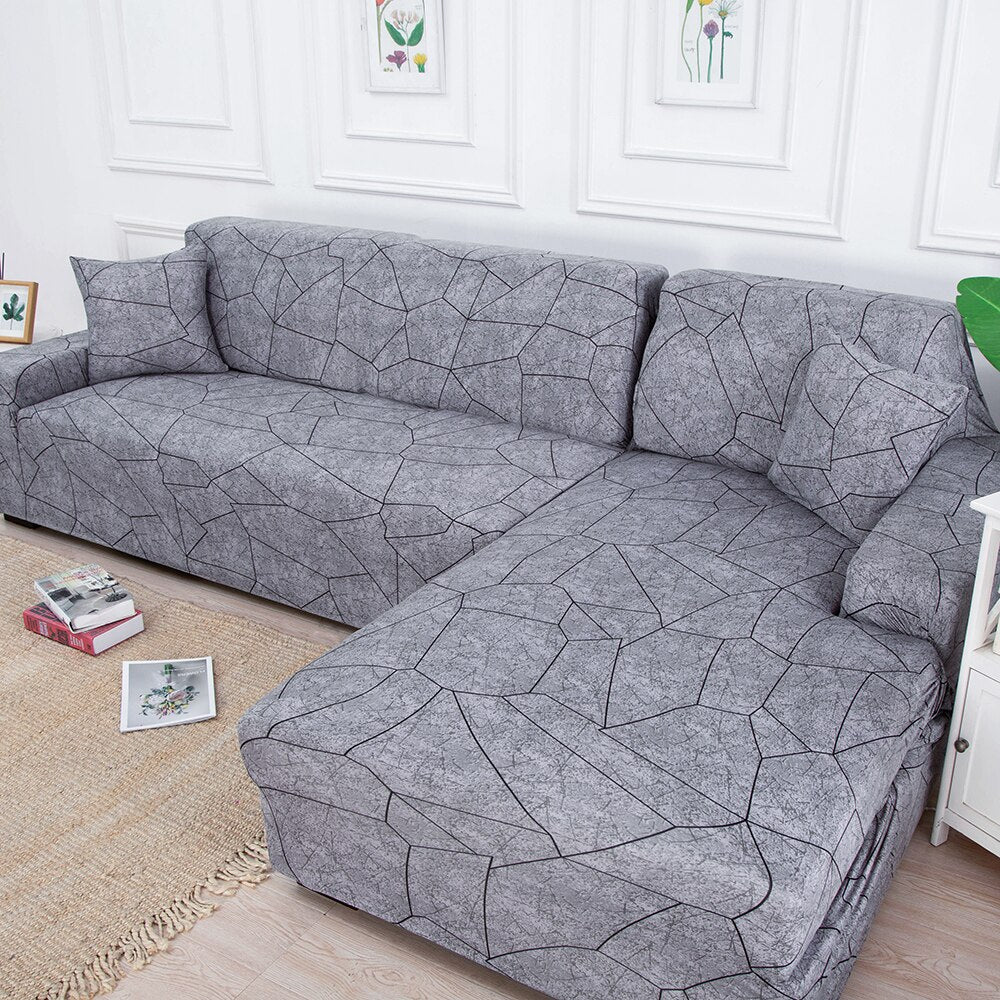 Elastic Sofa Cover Stretch Sectional Corner Couch Cover Universal Cover 1/2/3/4 Slipcover,L Shaped 1/2/3/4 Seats Covers L Shape Sofa Cover - Image 25
