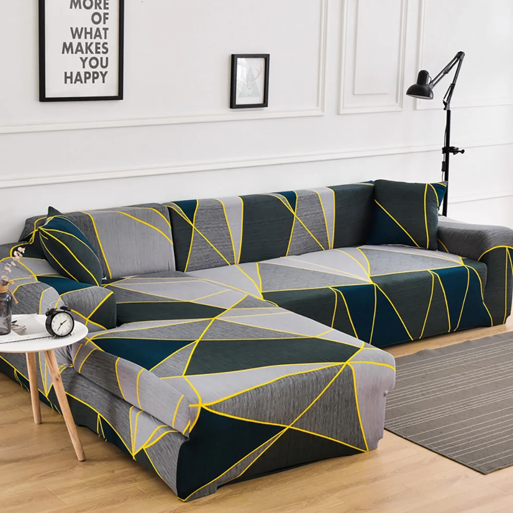 Elastic Sofa Cover Stretch Sectional Corner Couch Cover Universal Cover 1/2/3/4 Slipcover,L Shaped 1/2/3/4 Seats Covers L Shape Sofa Cover - Image 26