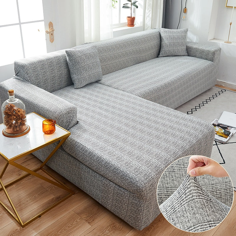 Elastic Sofa Cover Stretch Sectional Corner Couch Cover Universal Cover 1/2/3/4 Slipcover,L Shaped 1/2/3/4 Seats Covers L Shape Sofa Cover - Image 30
