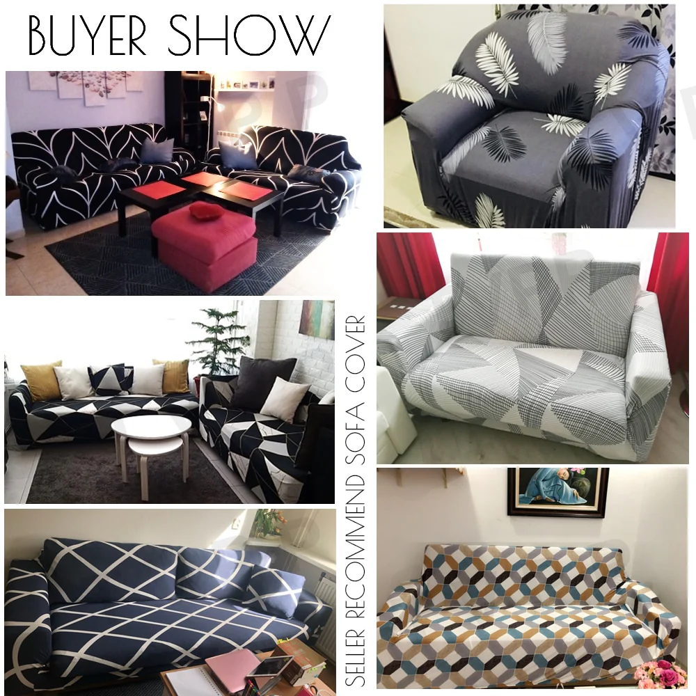 Elastic Sofa Cover Stretch Sectional Corner Couch Cover Universal Cover 1/2/3/4 Slipcover,L Shaped 1/2/3/4 Seats Covers L Shape Sofa Cover - Image 4