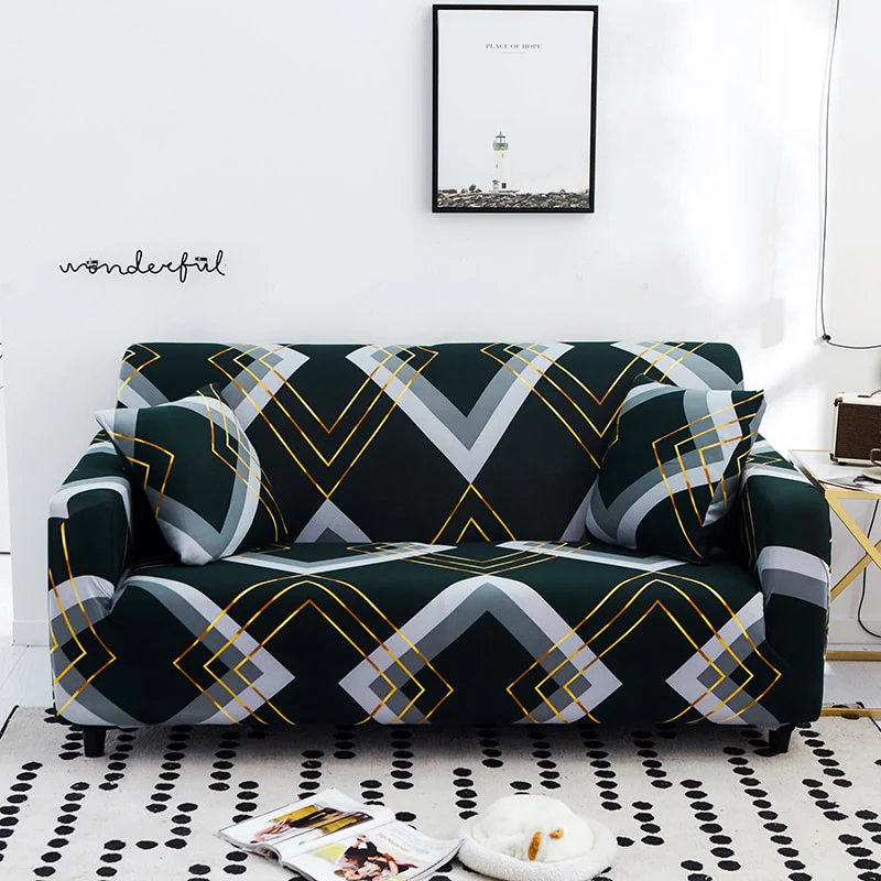 Elastic Sofa Covers All-inclusive Slip-resistant Couch Cover Strech L Shape Corner Sofa Towel Slipcover Elastic Furniture Couch Covers Settee Cover - Image 17