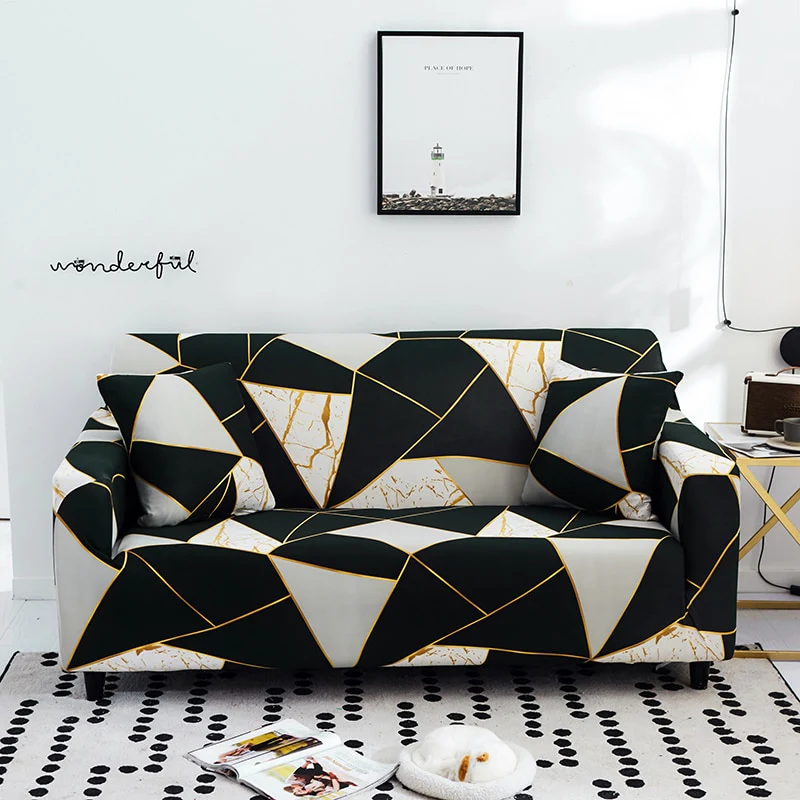 Elastic Sofa Covers All-inclusive Slip-resistant Couch Cover Strech L Shape Corner Sofa Towel Slipcover Elastic Furniture Couch Covers Settee Cover - Image 19