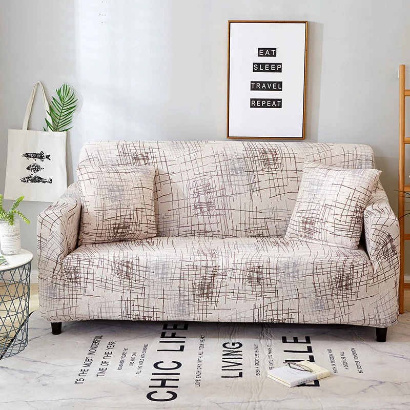 Elastic Sofa Covers All-inclusive Slip-resistant Couch Cover Strech L Shape Corner Sofa Towel Slipcover Elastic Furniture Couch Covers Settee Cover - Image 25