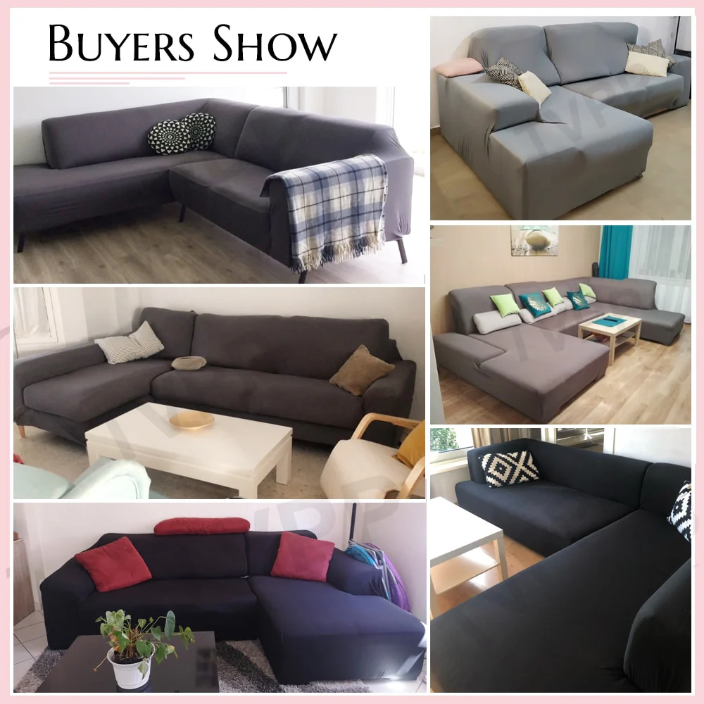 Elastic Stretch Sofa Cover 1/2/3/4 Seat Slipcover Couch Covers Corner Furniture Slipcover for Universal Sofas Livingroom Sectional L Shaped Slipcover - Image 6