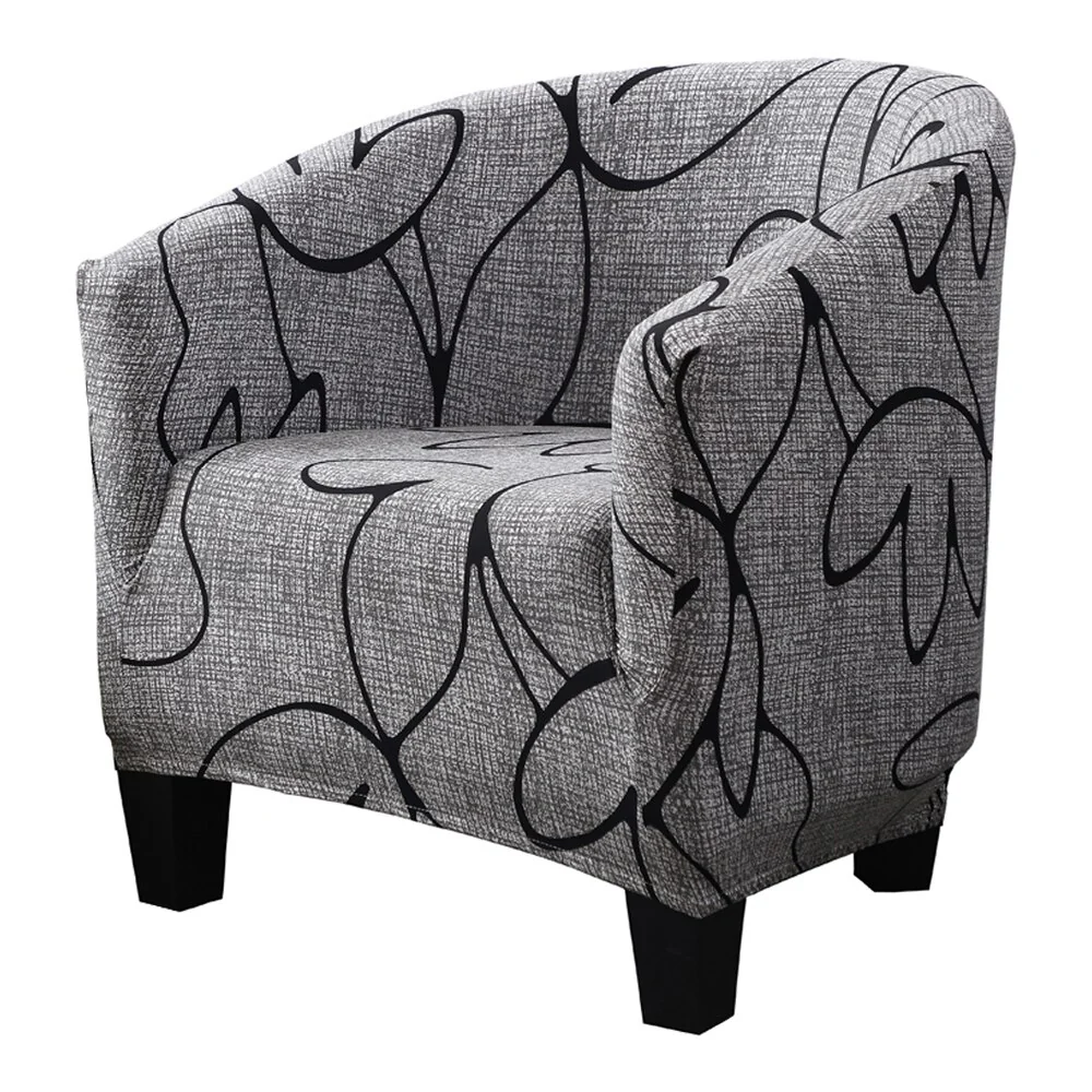 Elastic Tub Chair Cover Bathtub Armchair Sofa Cover Dustproof Protector Washable Furniture Slipcover Quality Hotel Home Polyester Seat Cover - Image 24