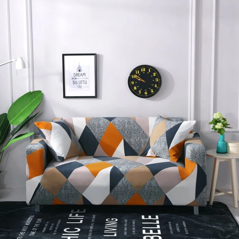 Geometric Elastic Sofa Cover Modern Sectional Corner Sofa Slipcover Corner Couch Cover Chair Protector Christmas Decor 1/2/3/4 Seats - Image 17
