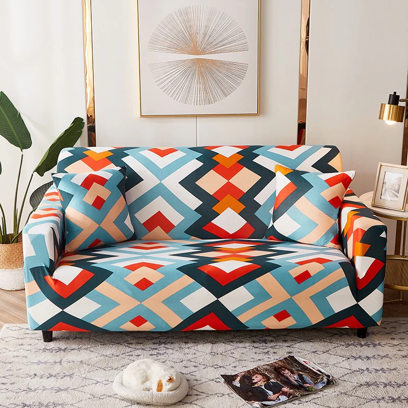 Geometric Elastic Sofa Cover Modern Sectional Corner Sofa Slipcover Corner Couch Cover Chair Protector Christmas Decor 1/2/3/4 Seats - Image 20