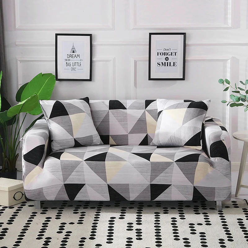Geometric Elastic Sofa Cover Modern Sectional Corner Sofa Slipcover Corner Couch Cover Chair Protector Christmas Decor 1/2/3/4 Seats - Image 24