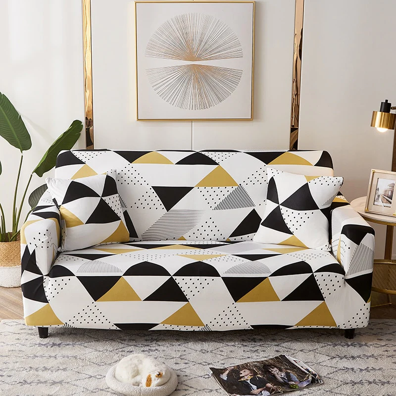 Geometric Elastic Sofa Cover Modern Sectional Corner Sofa Slipcover Corner Couch Cover Chair Protector Christmas Decor 1/2/3/4 Seats - Image 25