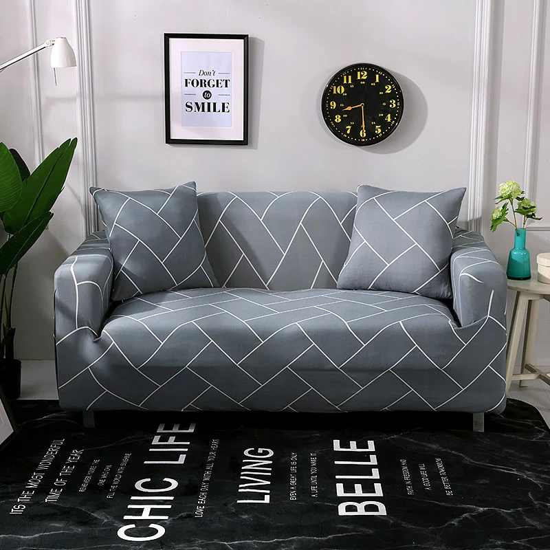 Geometric Elastic Sofa Cover Modern Sectional Corner Sofa Slipcover Corner Couch Cover Chair Protector Christmas Decor 1/2/3/4 Seats - Image 27