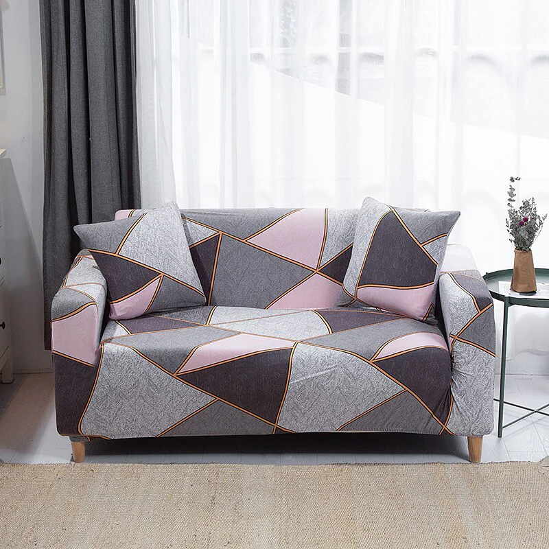 Geometry Plaid Sofa Cover Slipcovers Stretch Printed Flower Elastic Sofa Covers for Living Room Elastic Couch Chair Cover Sofa Towel 1/2/3/4-seater - Image 10